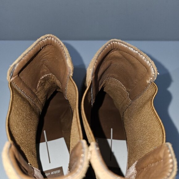 NEW Dolce Vita Hawk H20 Ankle Bootie Womens 10 Brown Suede Chelsea Waterproof - Picture 8 of 14